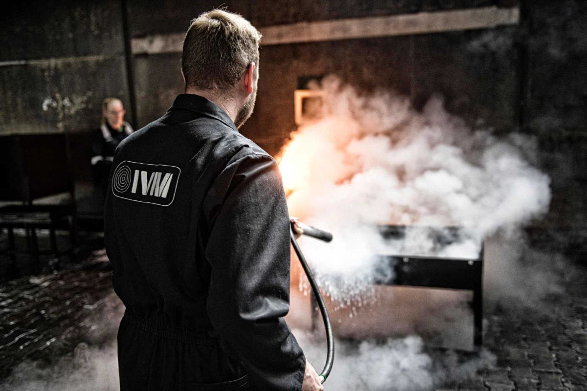 Brand blussen - Man
